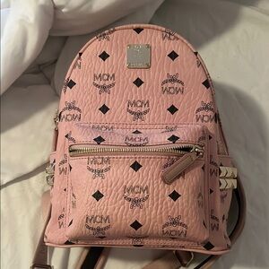 MCM Pink Mini Bag with Signature Monogram